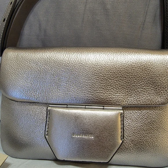 NWT AllSaints Jupiter Metallic Leather Crossbody Bag - Picture 10 of 14